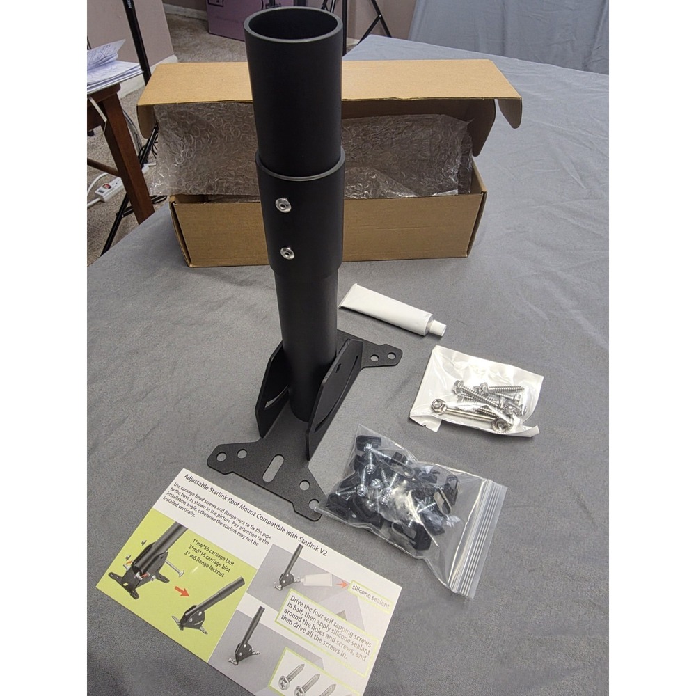 Starlink Click-in Design Roof swivel affixed Mounting Kit Blk Powder Coated